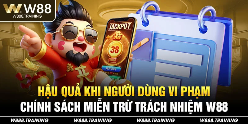 Hậu quả khi người dùng vi phạm chính sách miễn trừ trách nhiệm W88