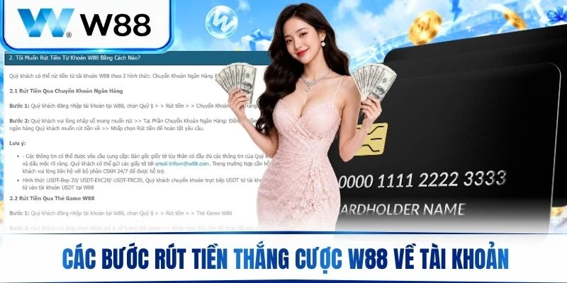 Các bước rút tiền thưởng thắng cược về tài khoản ngân hàng