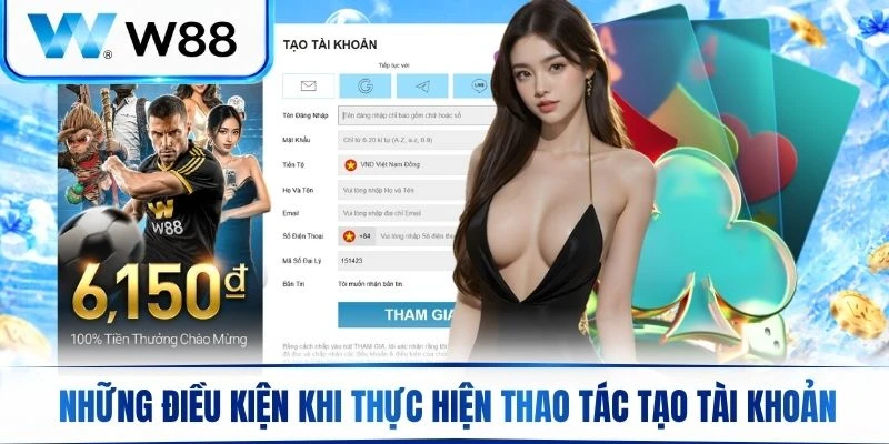 Những điều kiện cần biết khi thực hiện thao tác tạo tài khoản