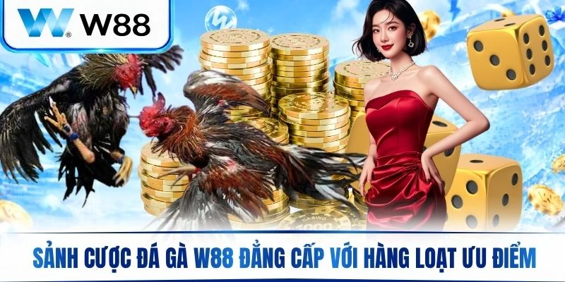 Sảnh cược đá gà W88 đẳng cấp với hàng loạt ưu điểm vượt trội