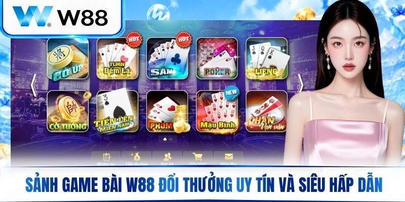 Sảnh game bài W88 đổi thưởng trực tuyến uy tín và siêu hấp dẫn